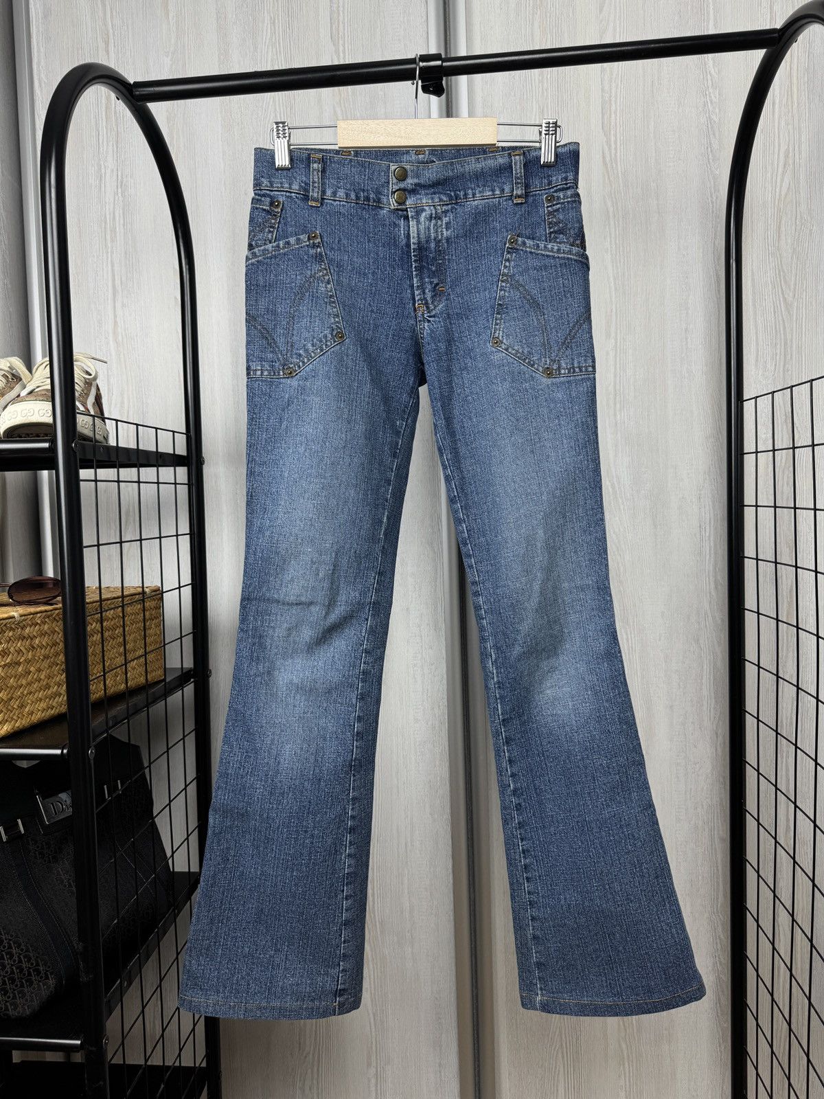 Dolce & Gabbana Dolce & Gabbana vintage wide flared bootcut avantgarde denim Size 27" / US 4 / IT 40 - 1 Thumbnail