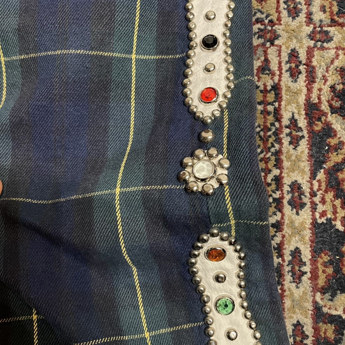 Kapital 11oz TARTAN CHECK 5P MONKEY CISCO JEANS (STUDS REMAKE) GREEN Size US 38 / EU 54 - 3 Thumbnail
