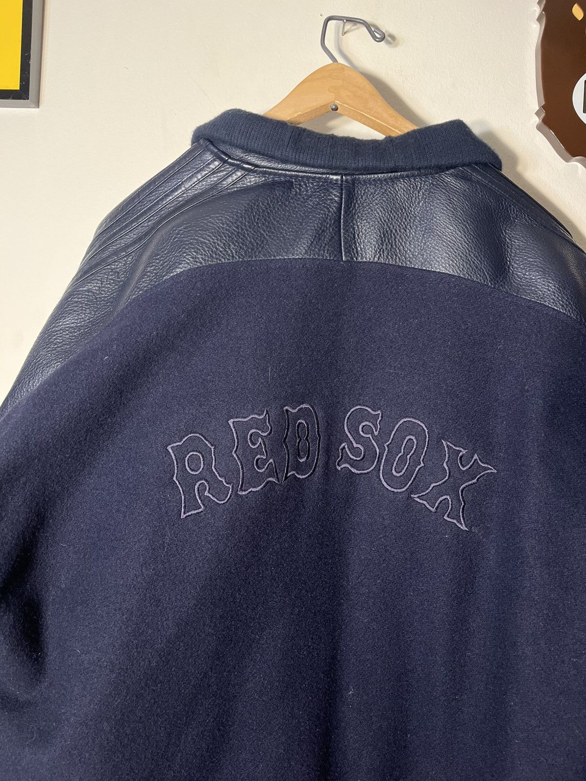 Adidas Vintage 90’s Adidas Boston Red Sox Leather Varsity m Jacket Size US L / EU 52-54 / 3 - 5 Thumbnail