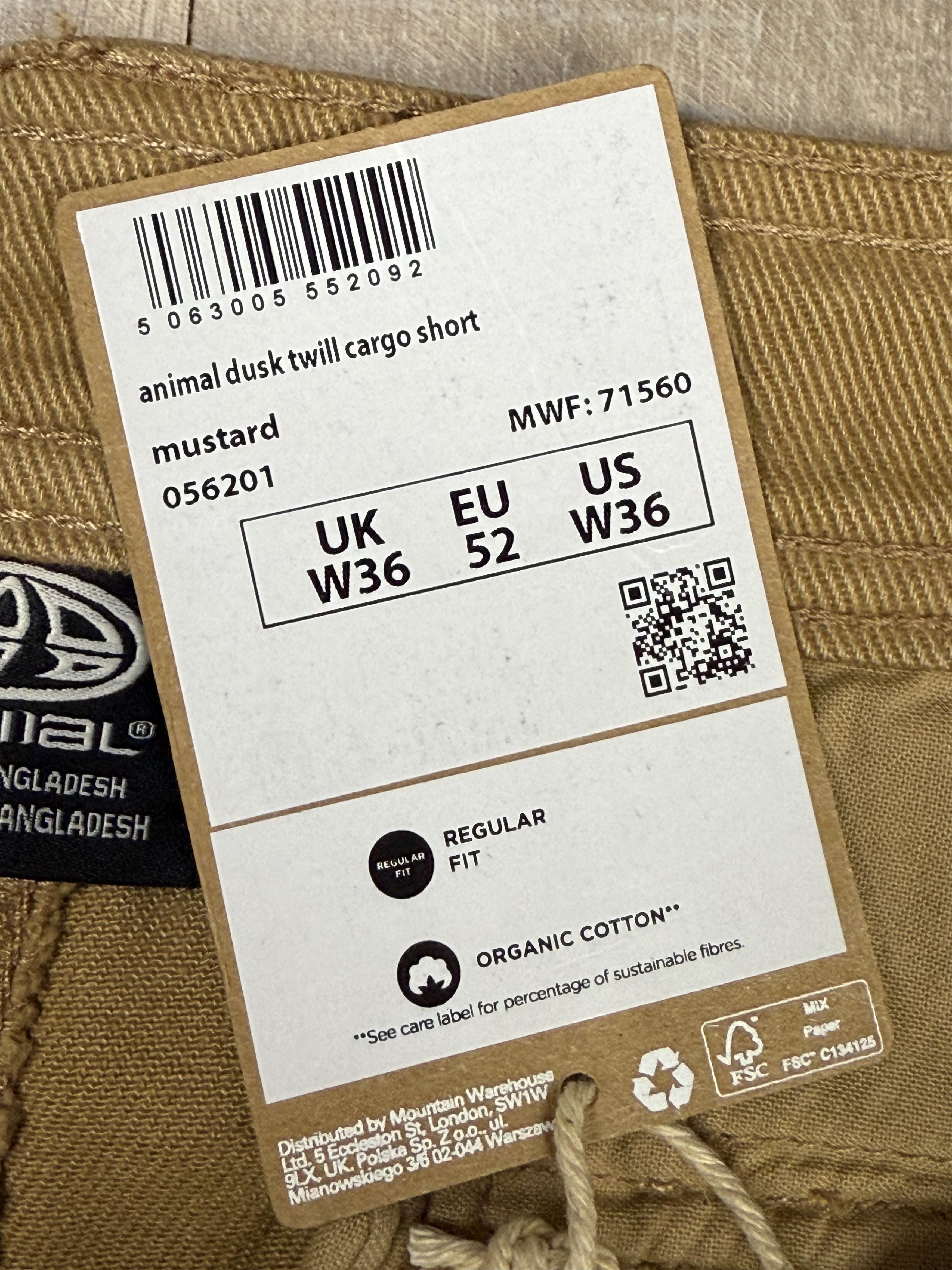 Vintage Animal Dusk Twill Cargo Shorts Size US 36 / EU 52 - 10 Thumbnail