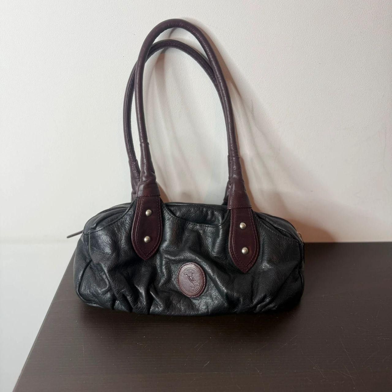 Vintage Vintage Real Leather Womans handbag black affilaction Size US S / EU 44-46 / 1 - 1 Thumbnail
