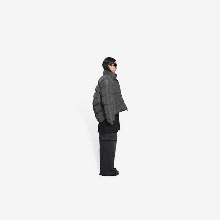 Balenciaga o1bcso1str1124 Sporty B C-Shape Puffer Jacket in Black Size S / US 4 / IT 40 - 4 Thumbnail