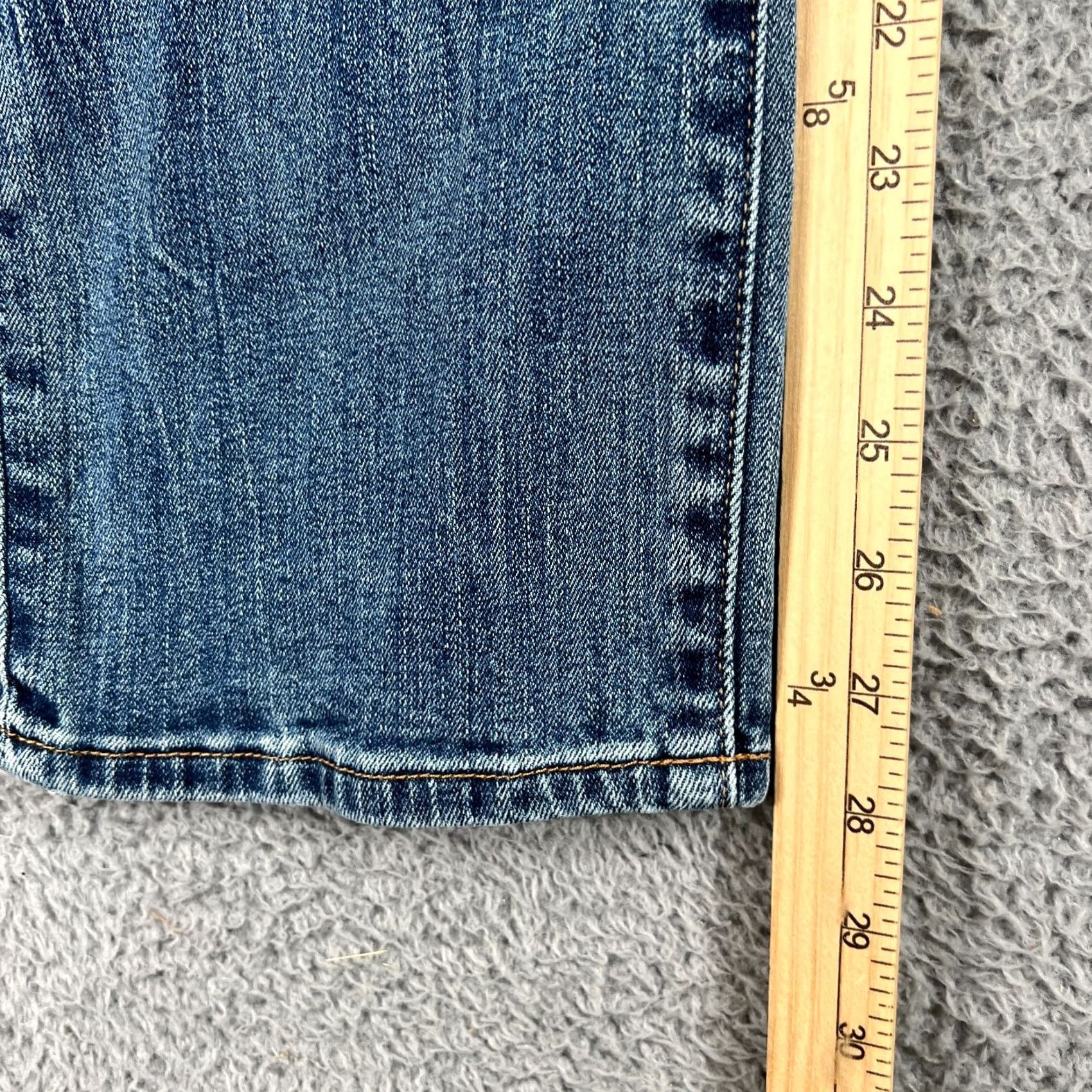 Abercrombie & Fitch Abercrombie & Fitch Jeans Athletic Straight Mens 32x28 Tag 30x30 Logo Stretch Denim Blue 5-Pocket Signature Stretch Modern Classic Mens Size US 30 / EU 46 - 4 Thumbnail