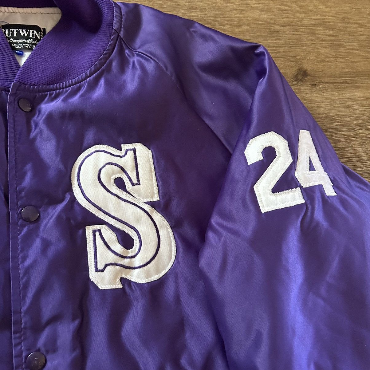Starter Vtg 80s Griffey Jr satin jacket Size US XXL / EU 58 / 5 - 3 Thumbnail