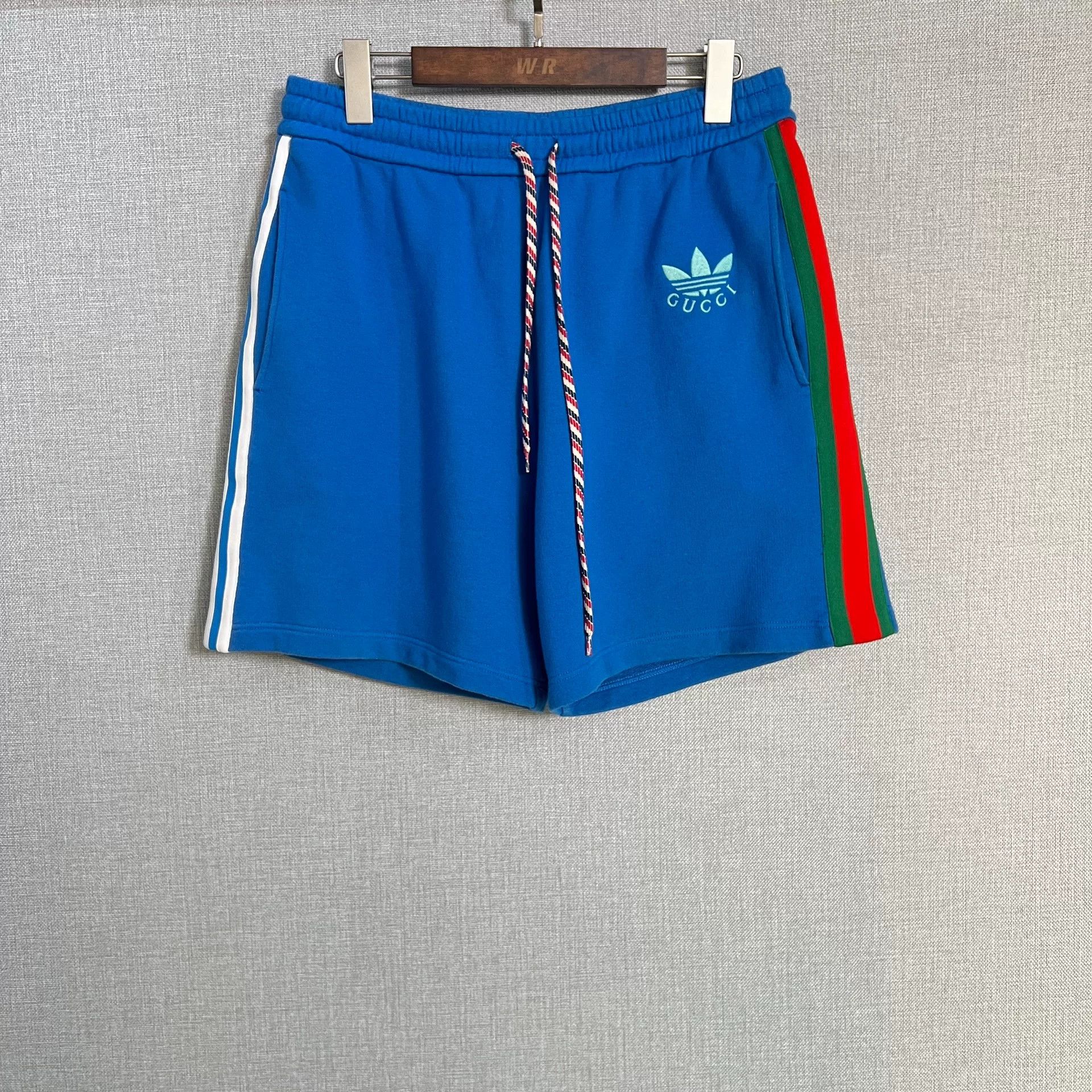Gucci Gucci x Adidas Blue Stripe Logo Shorts Size US 32 / EU 48 - 1 Thumbnail