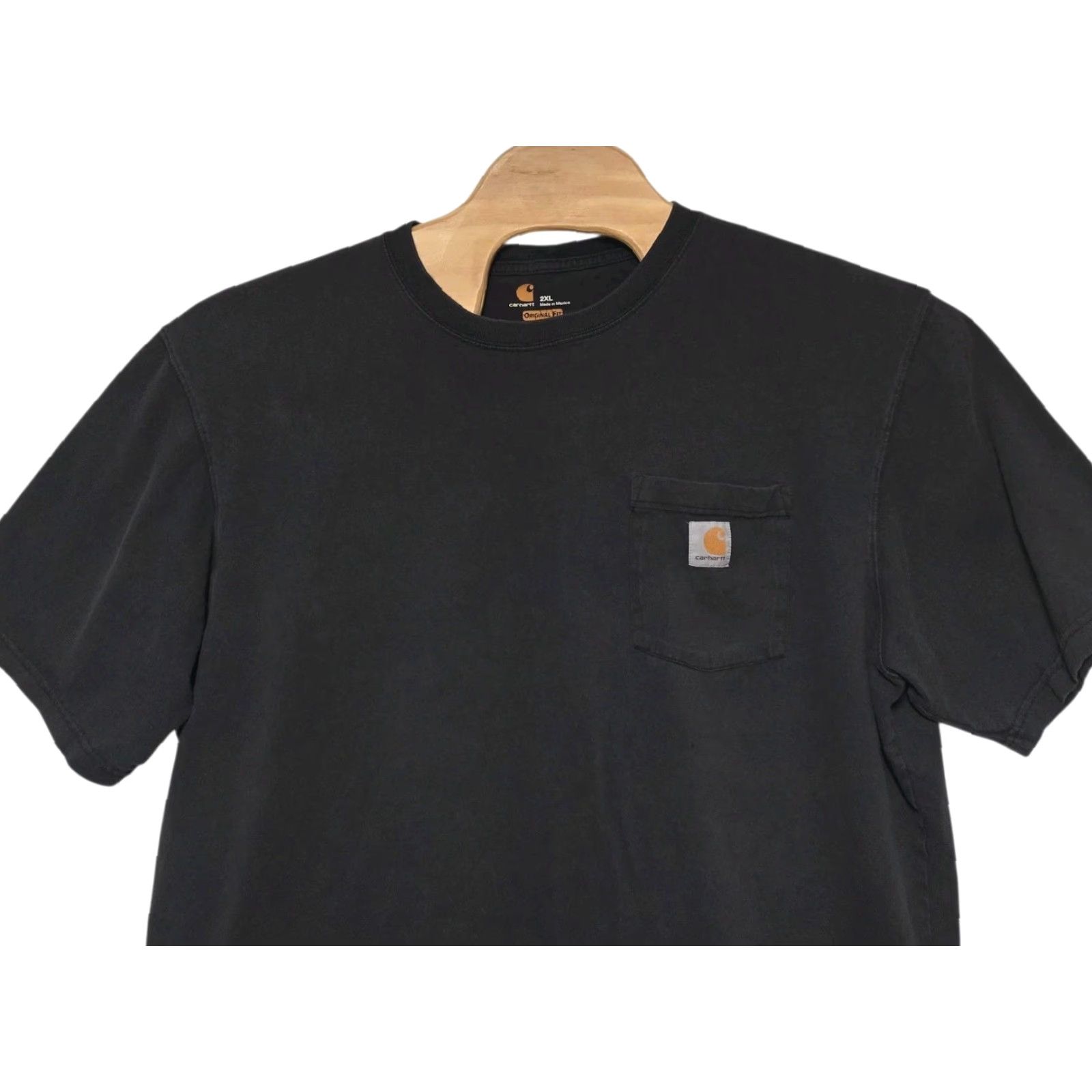 Carhartt VINTAGE Carhartt Original Fit Pocket T-Shirt 2XL Men Black Short Sleeve Tee Pockets THRASHED Size US XXL / EU 58 / 5 - 2 Thumbnail