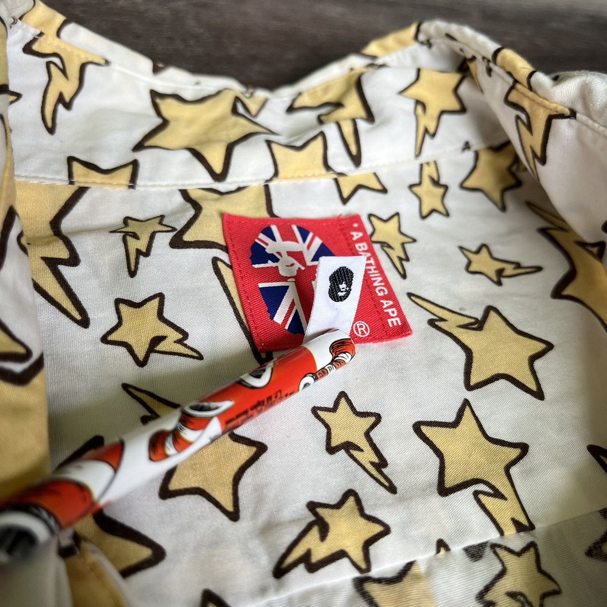 Bape Rare OG A Bathing Ape Bape Sta All Over Logo Button Up Shirt Size US XL / EU 56 / 4 - 7 Thumbnail