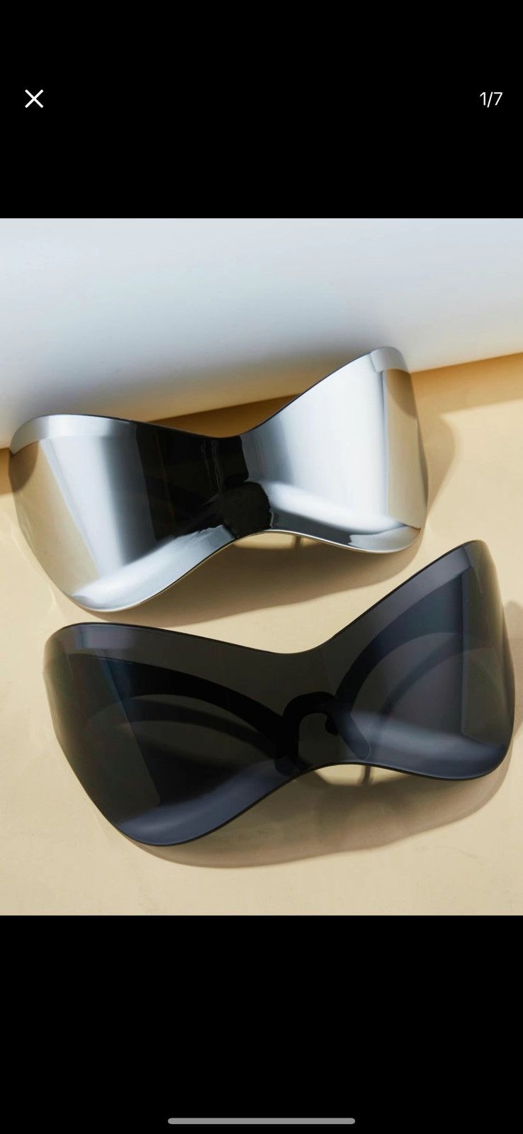 Designer Y2K Twin Sunglasses - Retro- Futuristic Vibes! Size ONE SIZE - 1 Thumbnail
