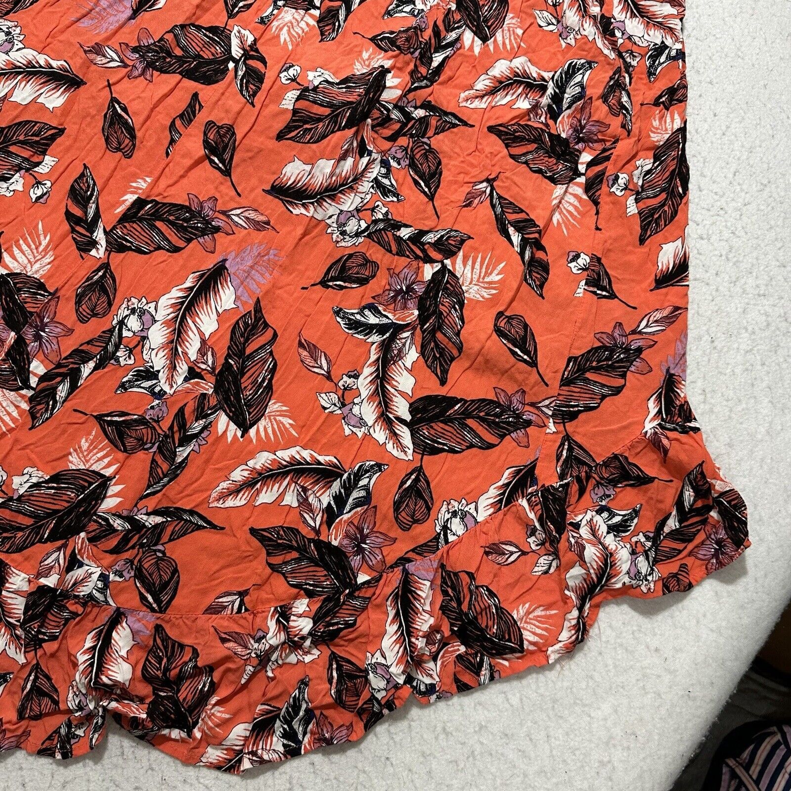 Other Xhilaration 1X Coral Pink Orange Floral High Low Dress Size XL / US 12-14 / IT 48-50 - 12 Thumbnail