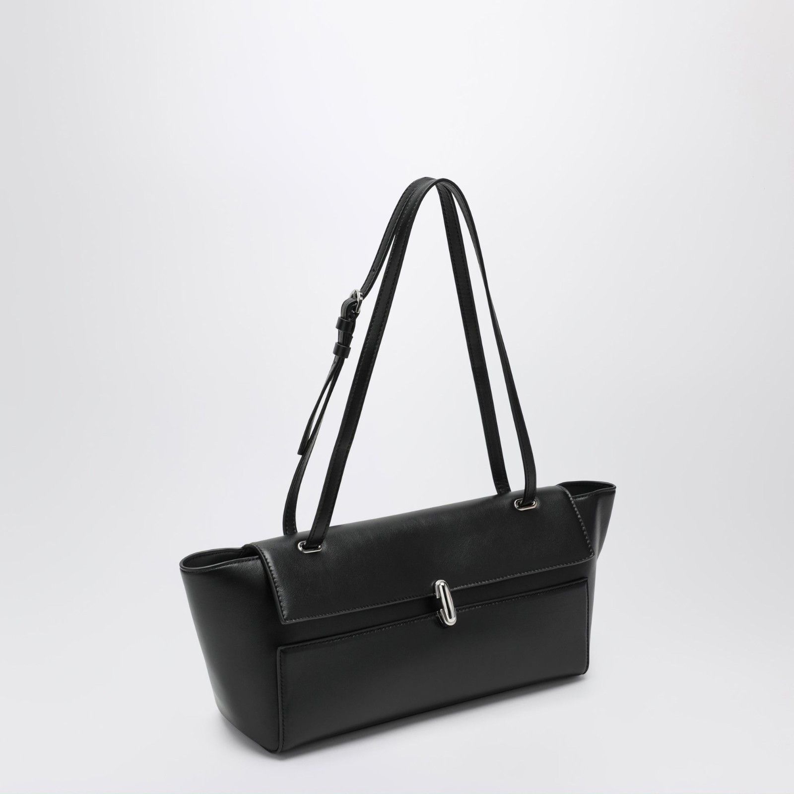 Savette SAVETTE Symmetry Trapeze Black Leather Shoulder Bag New & Au Size ONE SIZE - 2 Thumbnail