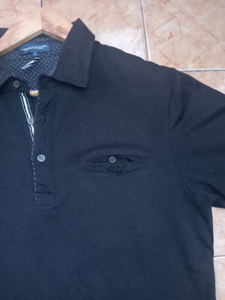 Vintage Black polo × Streetwear × Vintage LOUIS CHAVLON polo Size US L / EU 52-54 / 3 - 7 Thumbnail