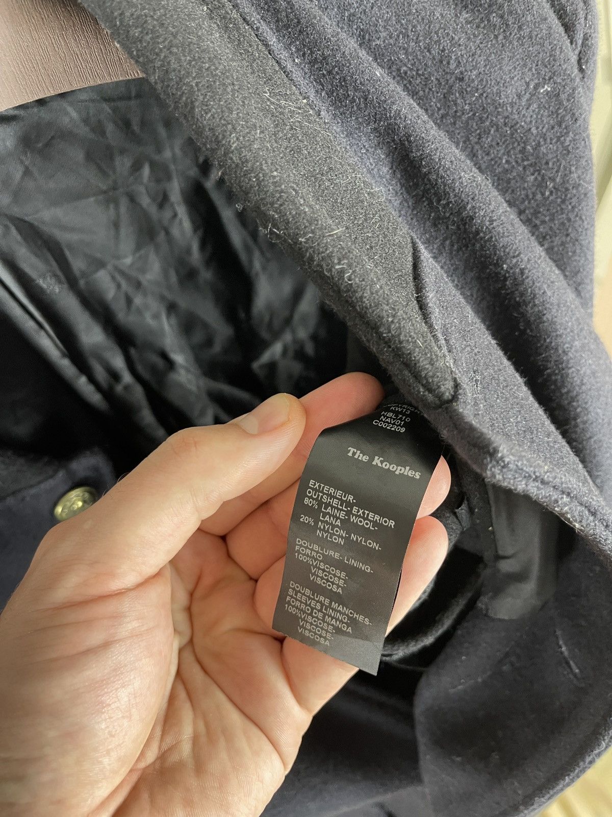 The Kooples The Kooples wool nylon bomber jacket navy/black Size US L / EU 52-54 / 3 - 16 Thumbnail