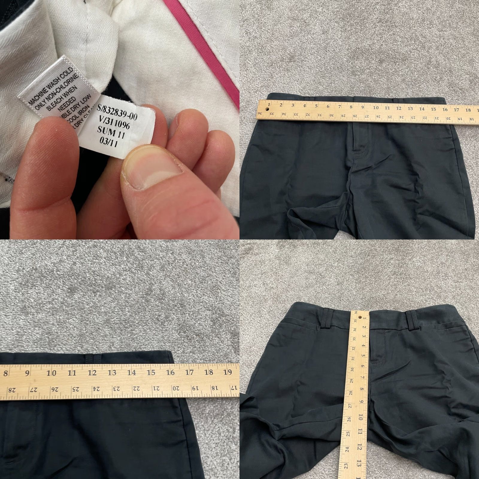 Banana Republic Banana Republic Martin-Fit Dress Pants Women 10 Black Straight 32x24.5 Casual City Preppy Mens Womens Size 32" / US 10 / IT 46 - 8 Thumbnail