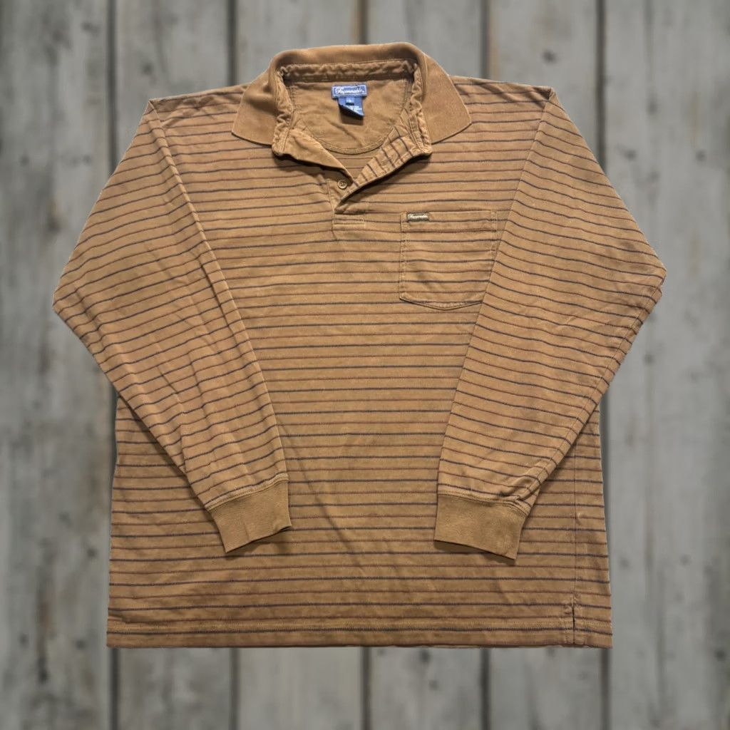 Faconnable VINTAGE Faconnable Collared Shirt Mens S Brown Striped 90s Y2K Mens S Brown Striped Shirt Size US S / EU 44-46 / 1 - 1 Thumbnail