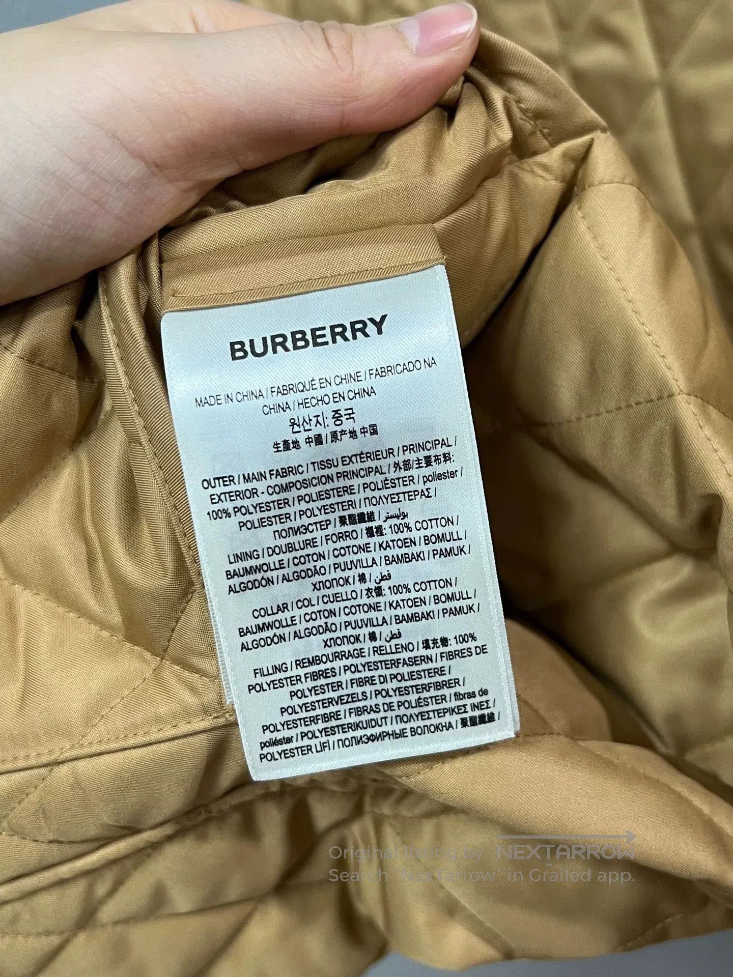 Burberry burberry quilted cotton jacket in beige. Size US S / EU 44-46 / 1 - 5 Thumbnail