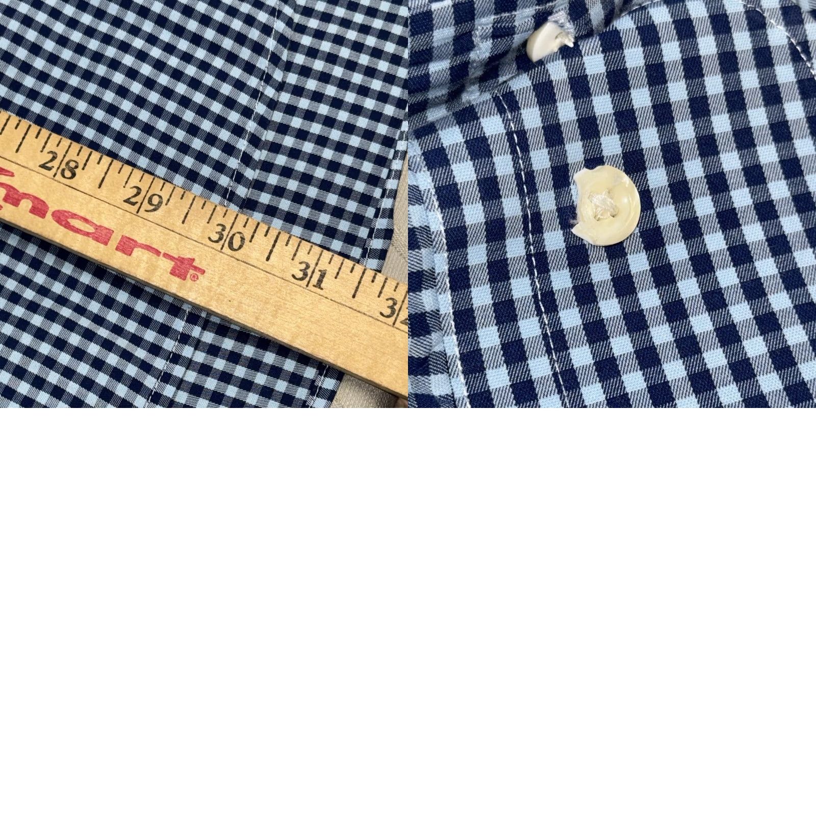 Peter Millar Peter Millar Shirt Mens XL Blue Gingham Button-Down Long Sleeve Stretch Silk Cotton Spandex Twill Size US XL / EU 56 / 4 - 8 Thumbnail