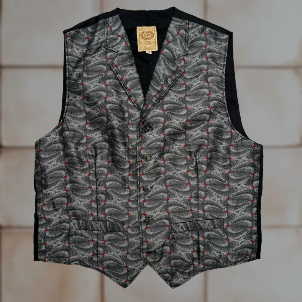 Vintage VINTAGE Wah Maker Frontier Clothing Western Vest Mens M Geometric Gray USA vest Mens M Wahmaker Western Vest Grey Geometric Vintage USA Size US M / EU 48-50 / 2 - 1 Thumbnail