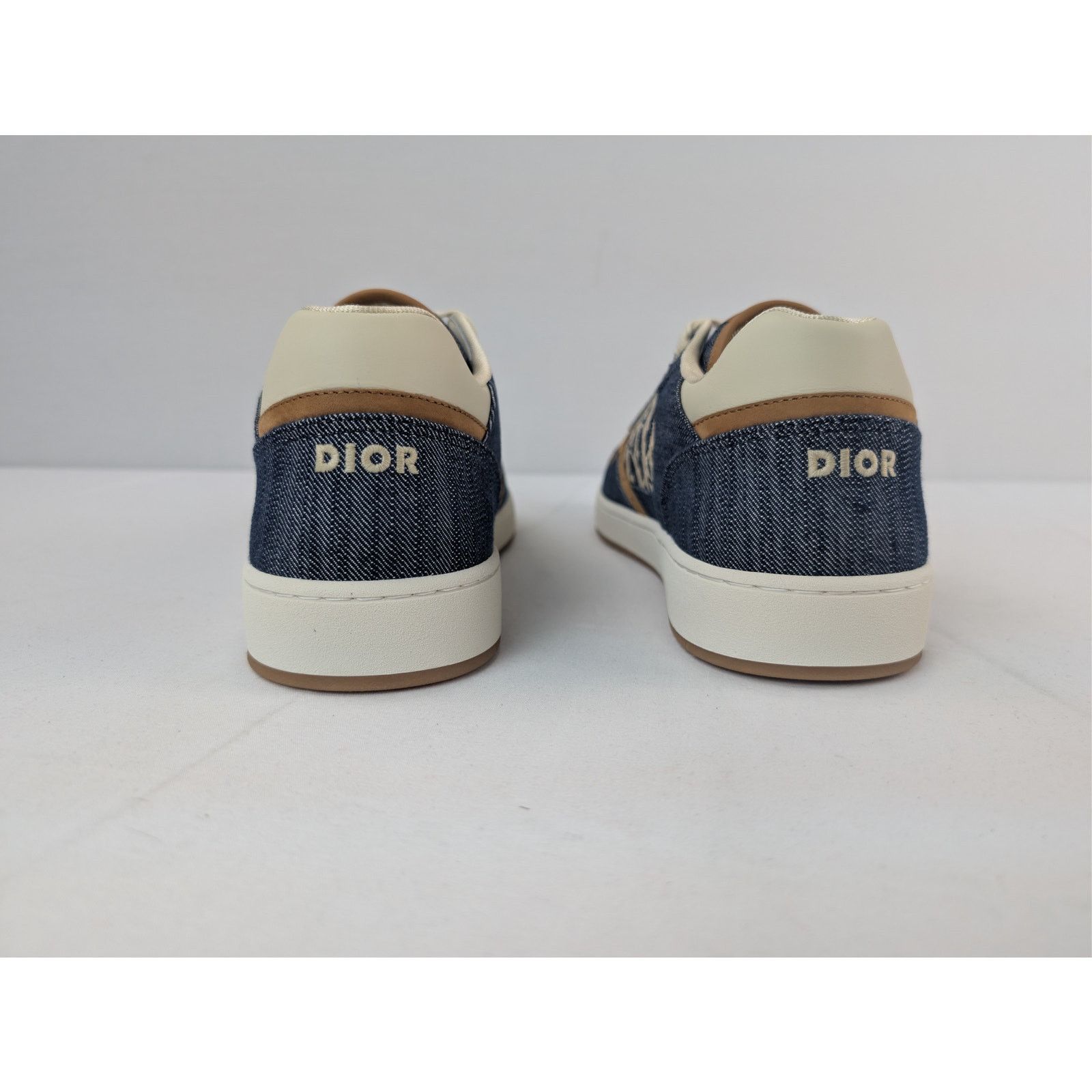 Dior o1rshd1 B27 Raffia Denim Uptown Low-Top Sneaker Blue/Brown Size US 13 / EU 46 - 12 Thumbnail