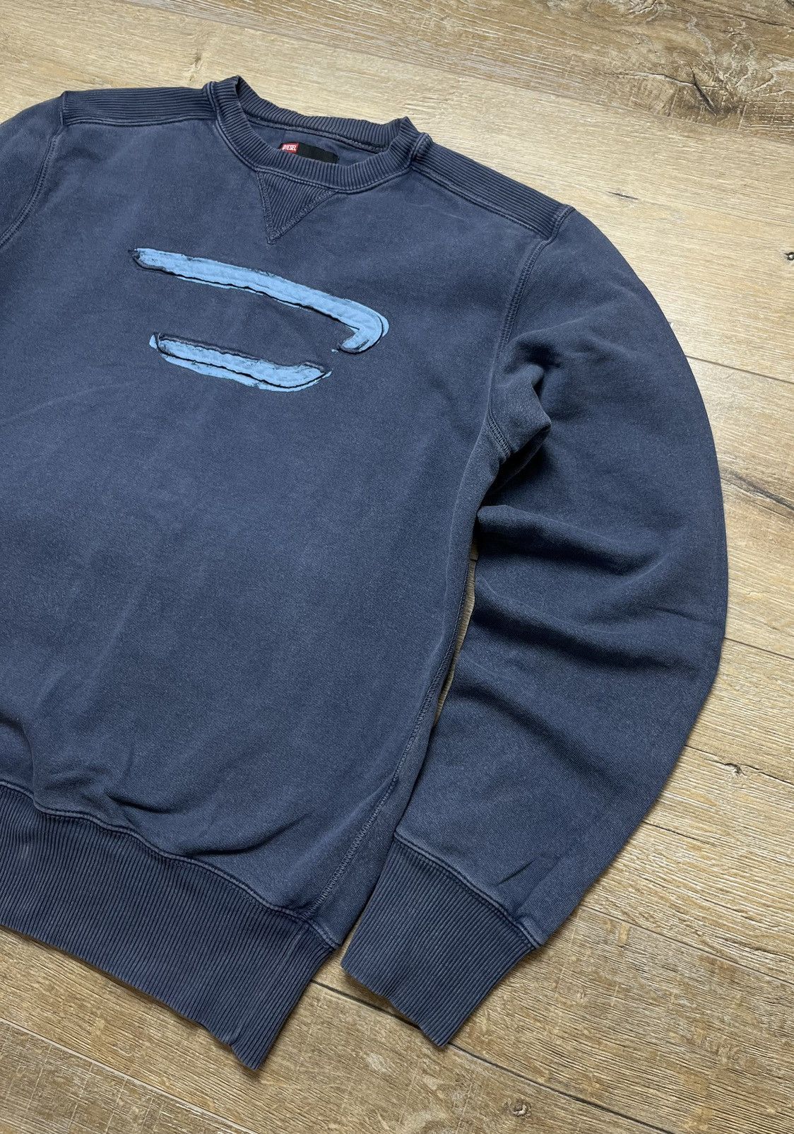 Diesel VTG WASED DIESEL BIG LOGO SWEATSHIRT Size US L / EU 52-54 / 3 - 4 Thumbnail