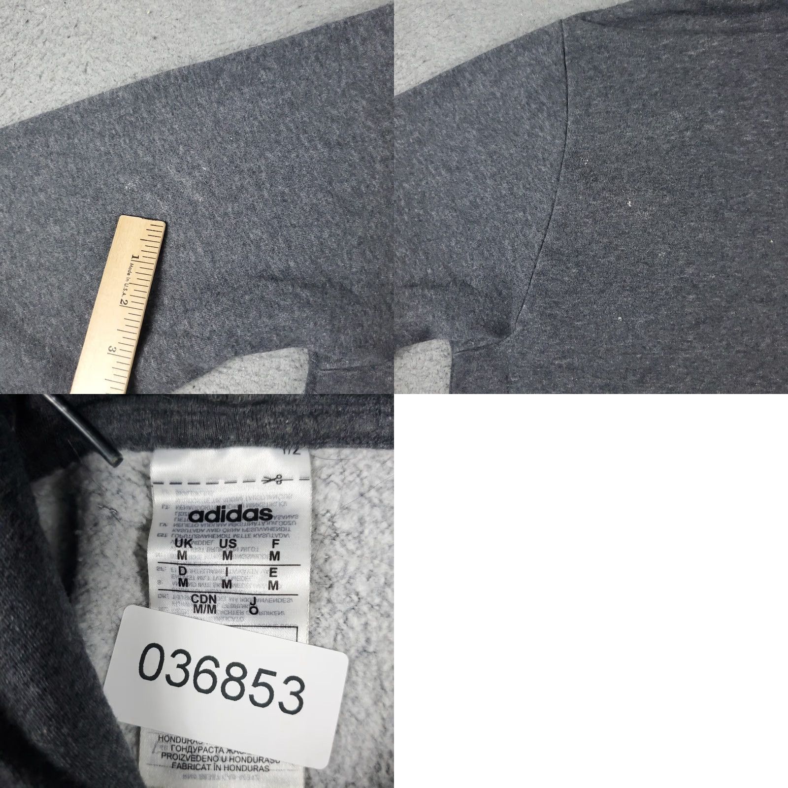 Adidas Adidas Hoodie Mens Medium Gray Casual Pullover Sweatshirt Size US M / EU 48-50 / 2 - 8 Thumbnail