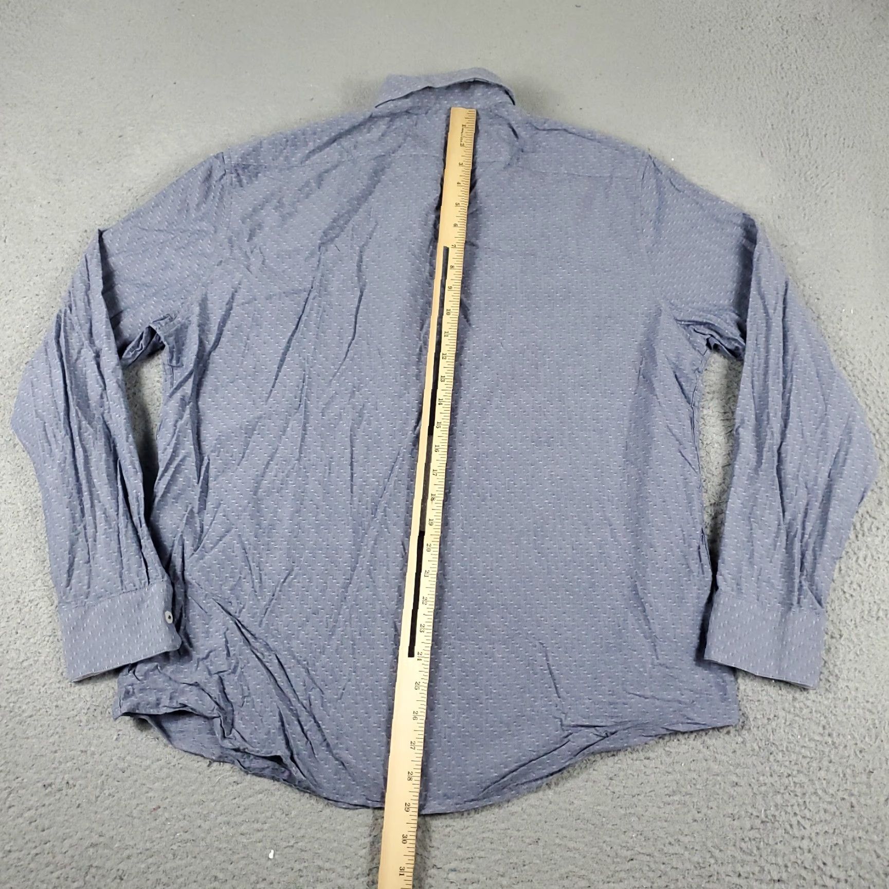 Vintage Penguin Dress Shirt Mens Size 16 Blue Button Up Long Sleeve Regular Fit Size 42R - 3 Thumbnail