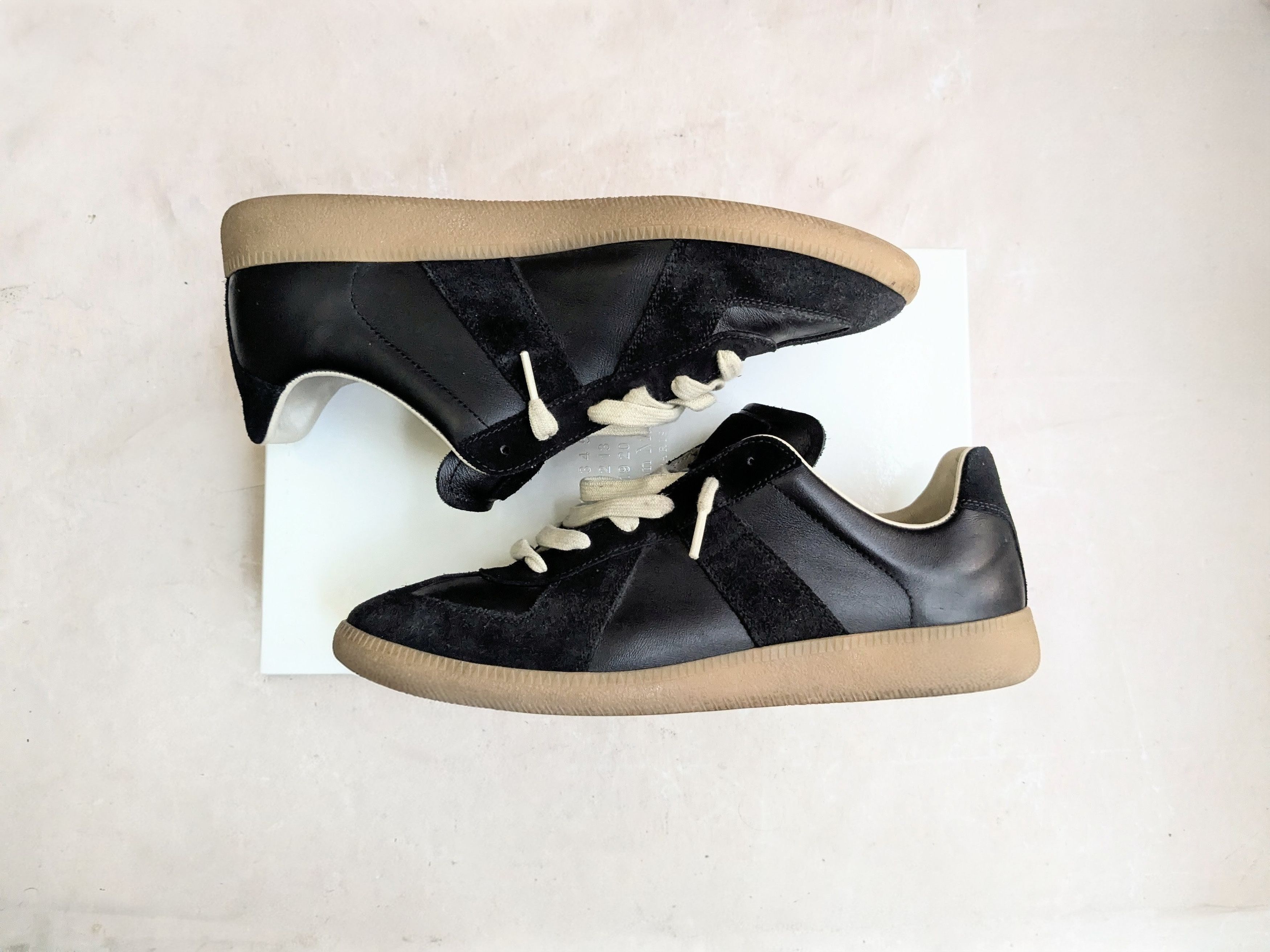 Maison Margiela Replica GAT Sneakers Black Gum 11.5 44.5