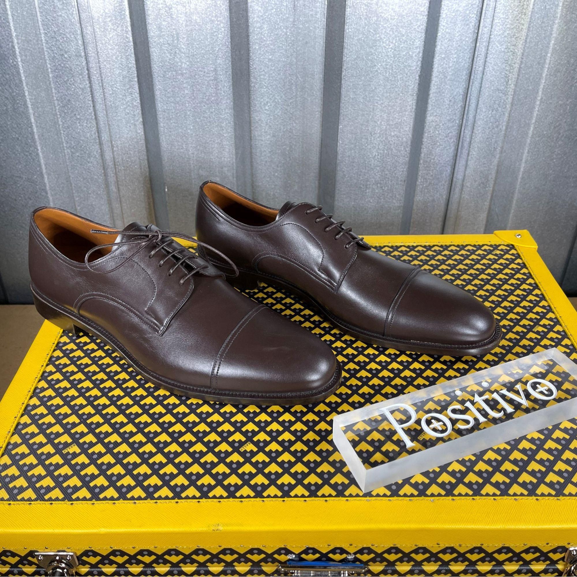 Bally Bally Salfor Chocolate Leather Derby Shoes US 8 Size US 8 / EU 41 - 4 Thumbnail