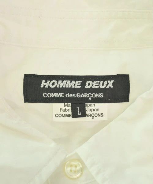 Comme des Garcons Homme Deux Shirt Short Sleeve Plain Chest Pocket Cotton White Size US L / EU 52-54 / 3 - 6 Thumbnail