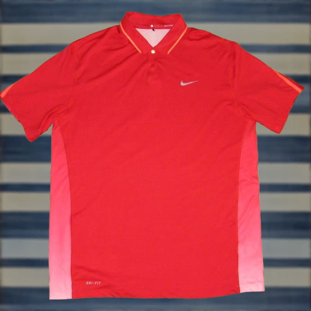 Nike NIKE Tiger Woods Red Short Sleeve Polo Golf Shirt Large Mens Size US L / EU 52-54 / 3 - 1 Thumbnail