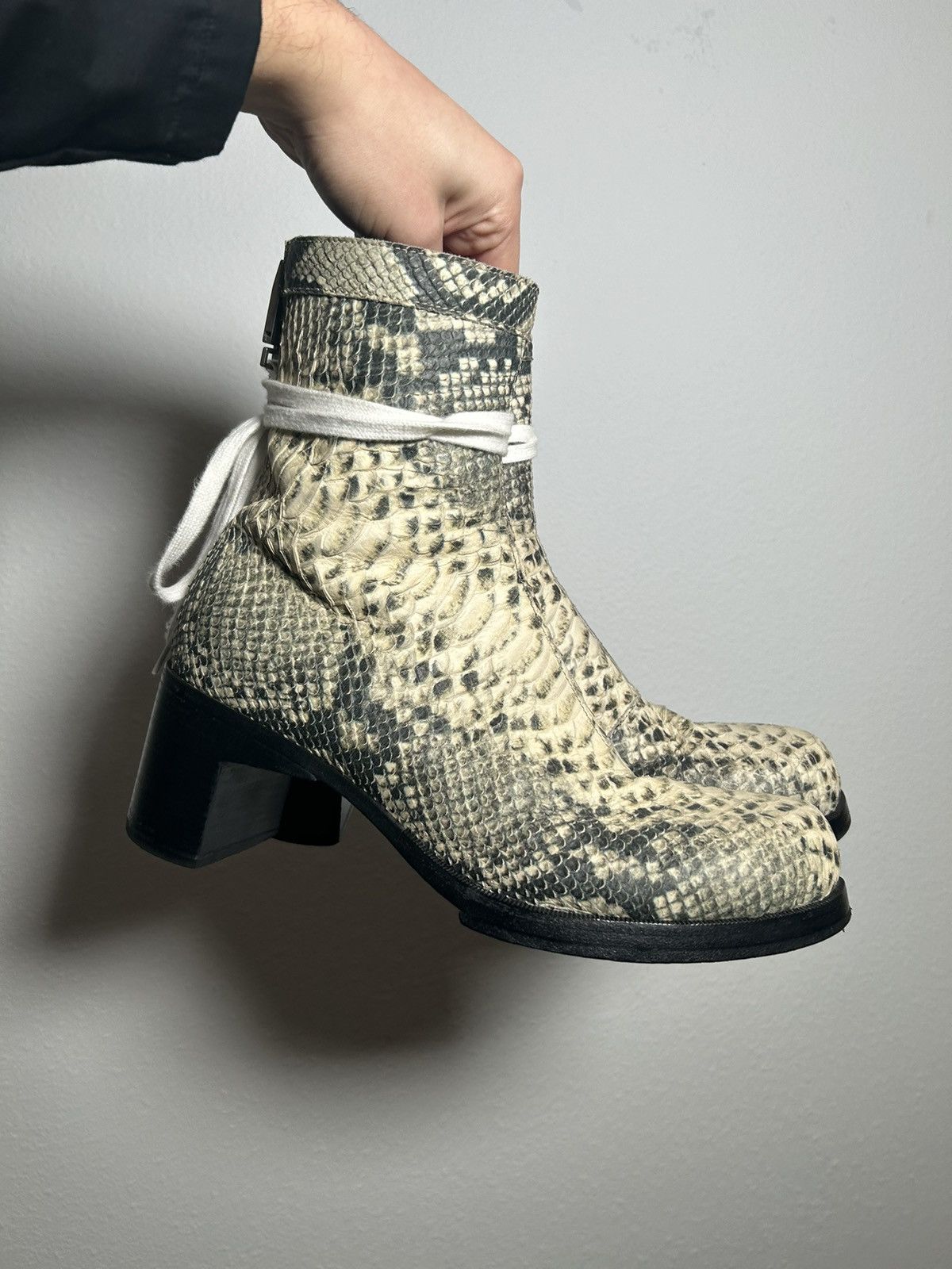image of 1017 Alyx 9Sm Ss19 Runway Snakeskin Bowie Boot, Men's (Size 11)