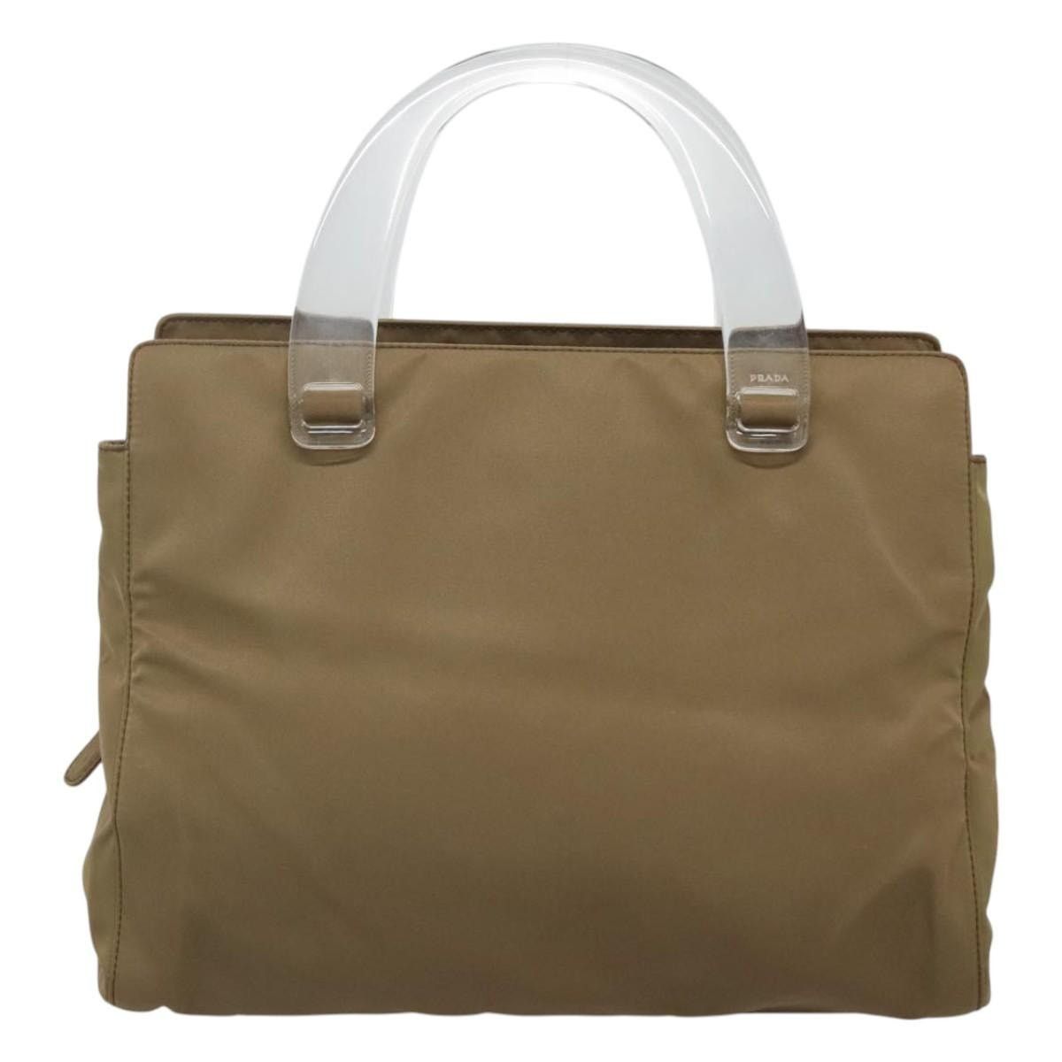Prada PRADA Hand Bag Nylon Khaki Silver Size ONE SIZE - 3 Thumbnail