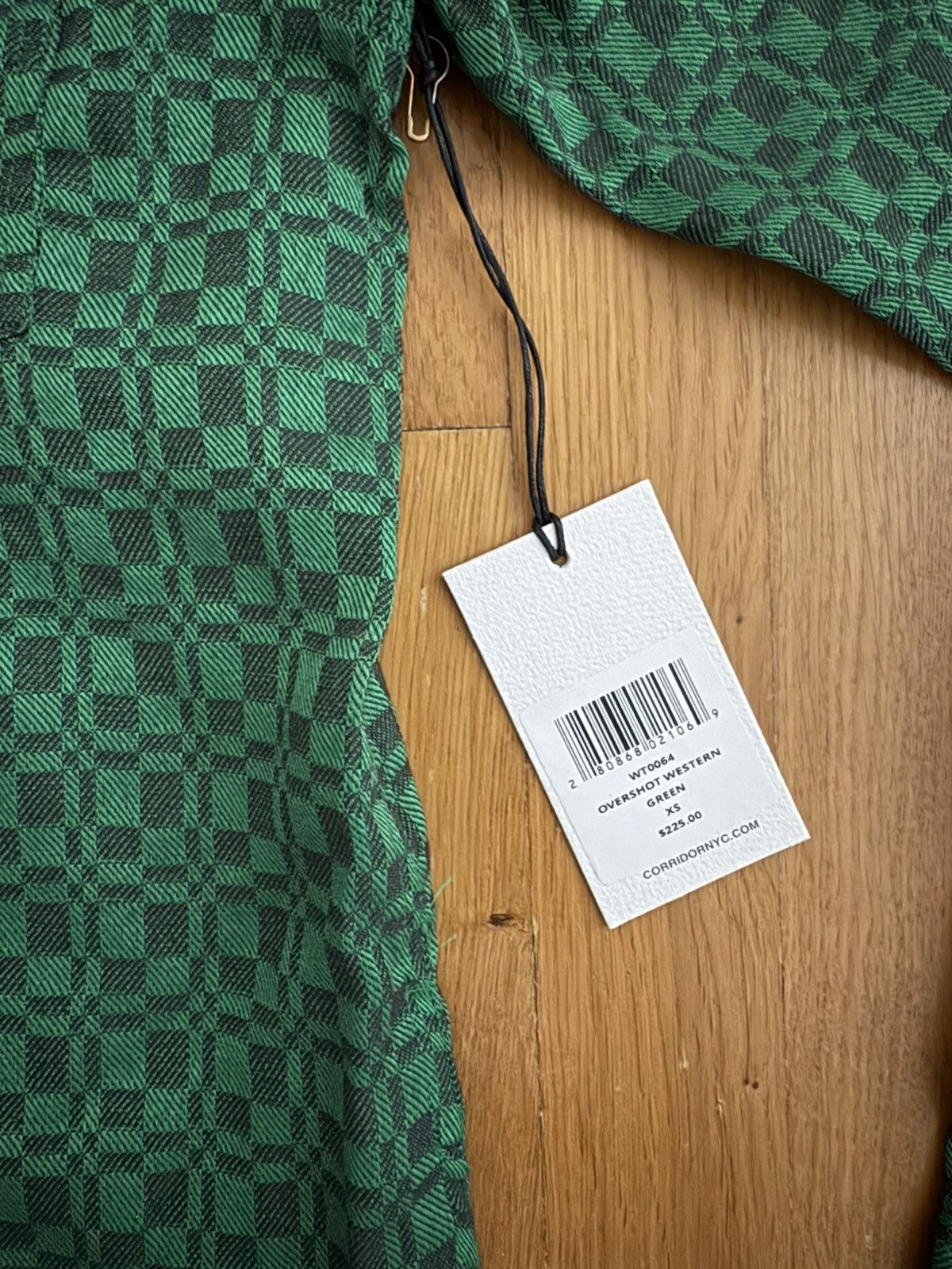 Corridor Corridor Overshot Western Long-Sleeve Shirt Green XS NWT Size US XS / EU 42 / 0 - 4 Thumbnail