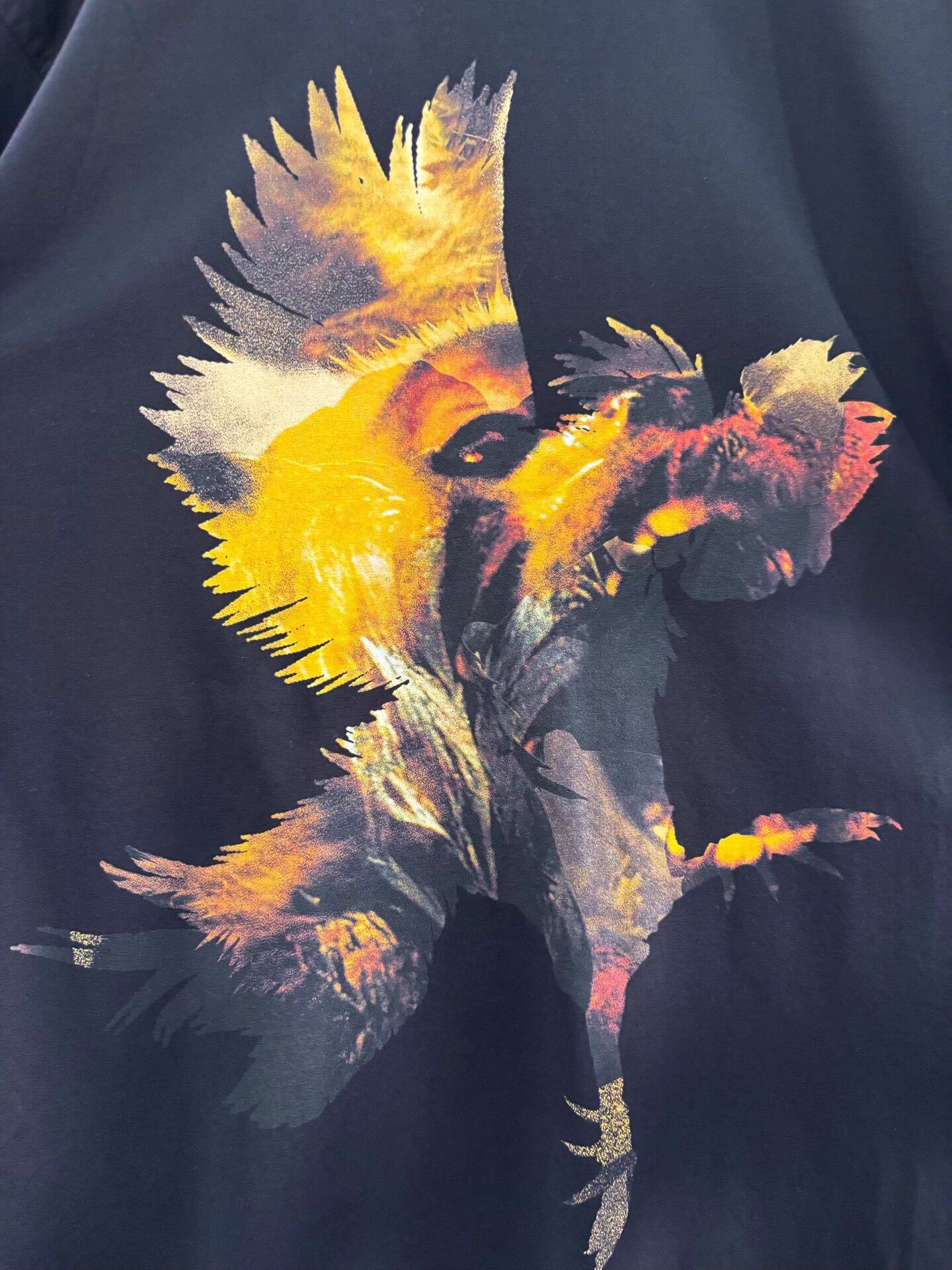 Givenchy Givenchy Colored Flying Chicken Logo men's black short tee S Size US S / EU 44-46 / 1 - 3 Thumbnail