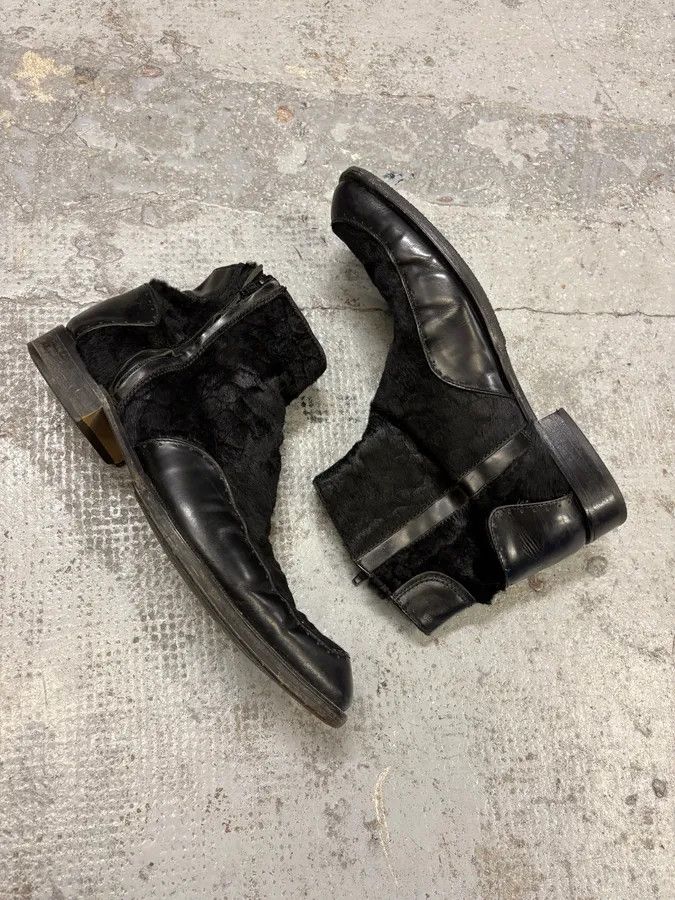 Emporio Armani AW2011 Emporio Armani Black Pony Hair Leather Boots Size US 9 / EU 42 - 6 Thumbnail