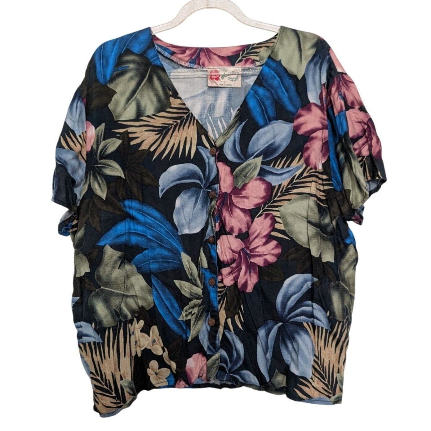 Hilo Hattie Vintage Hilo Hattie Floral Hawaiian Shirt Womens Size XL Size XL / US 12-14 / IT 48-50 - 1 Thumbnail