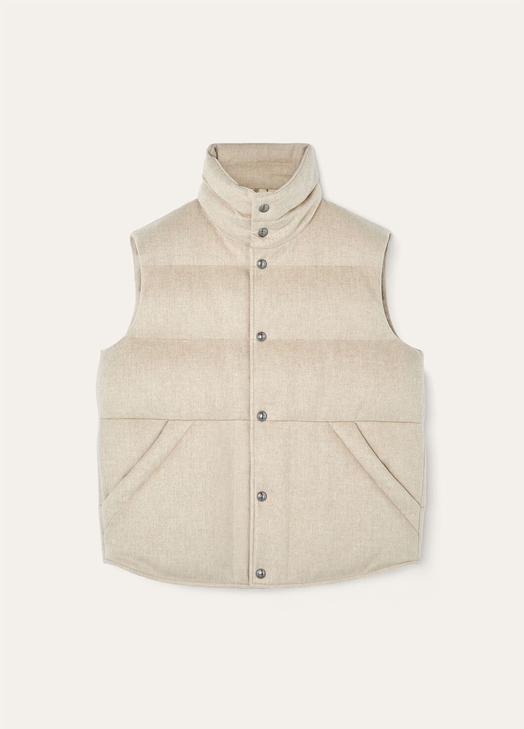 Loro Piana o1w1db10725 FAO8393 Lance Puffer Gilet in Beige Size US M / EU 48-50 / 2 - 1 Thumbnail