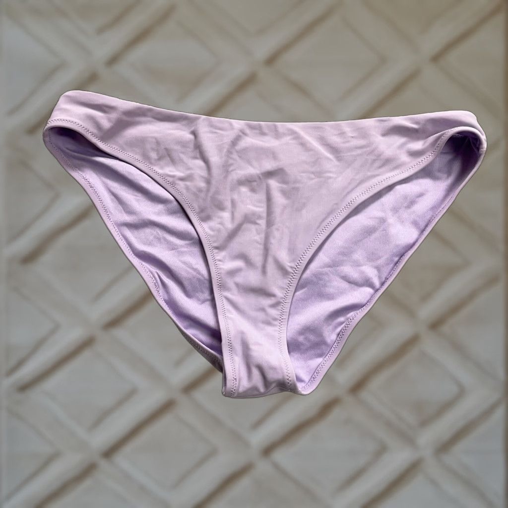 Vintage Unbranded Women's Bikini Bottom Large Solid Lilac Summer Beach Swimwear Stretch Size 36" / US 14 / IT 50 - 1 Thumbnail