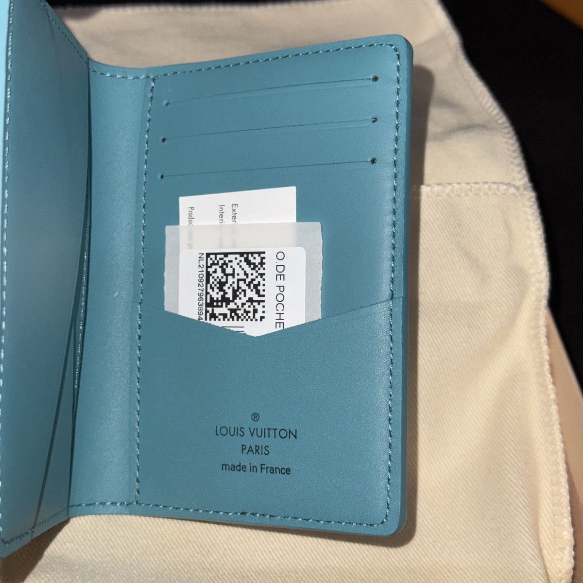 Louis Vuitton Louis Vuitton Damier Checkerboard Pocket Organizer Teal Size ONE SIZE - 3 Thumbnail