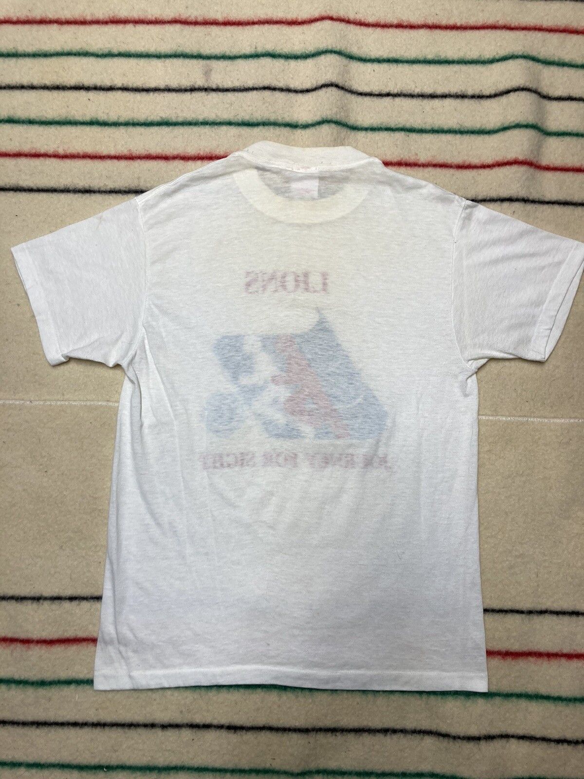 Vintage 80s t shirt lions international journey for sight marathon L Size US L / EU 52-54 / 3 - 6 Thumbnail