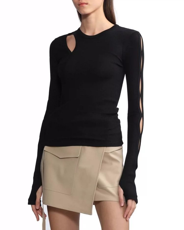 HELMUT LANG Cut-out design T-shirt