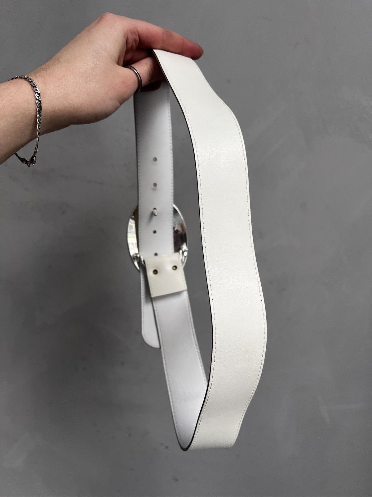 KMRii Rare kmrii style white leather belt western style y2k Size ONE SIZE - 6 Thumbnail