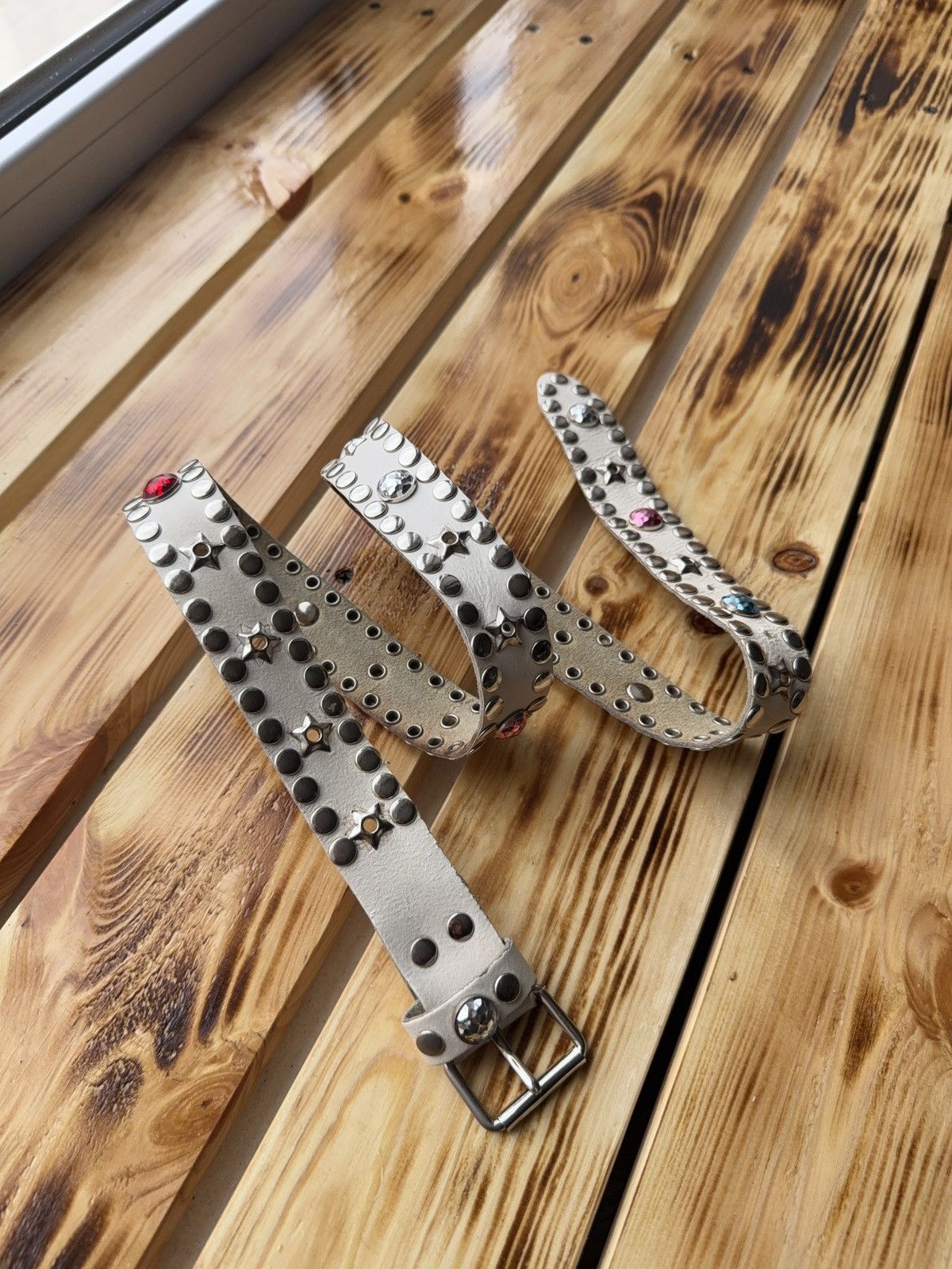 If Six Was Nine Vintage Japanese Studded Leather Punk Emo Rock Goth Y2K belt Size ONE SIZE - 1 Thumbnail