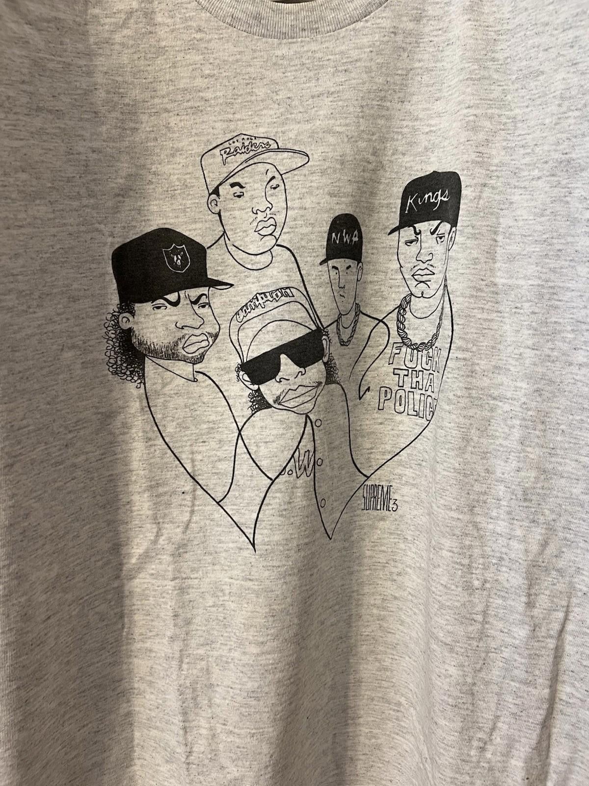 Supreme Pre-Owned 2003 SS03 Supreme NWA Tee Grey T-shirt Sz L Large Size US L / EU 52-54 / 3 - 3 Thumbnail