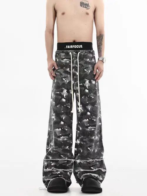 Japanese Brand Kubo Camouflage High Street Vintage Loose Casual Jeans Size US 31 - 5 Thumbnail
