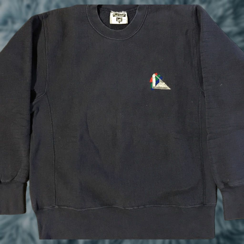 Lee VINTAGE Lee Sweatshirt L Navy Blue Reversible Flat Candles 90s 80s USA Track & Field Grunge PULLOVER Men Size US L / EU 52-54 / 3 - 1 Thumbnail