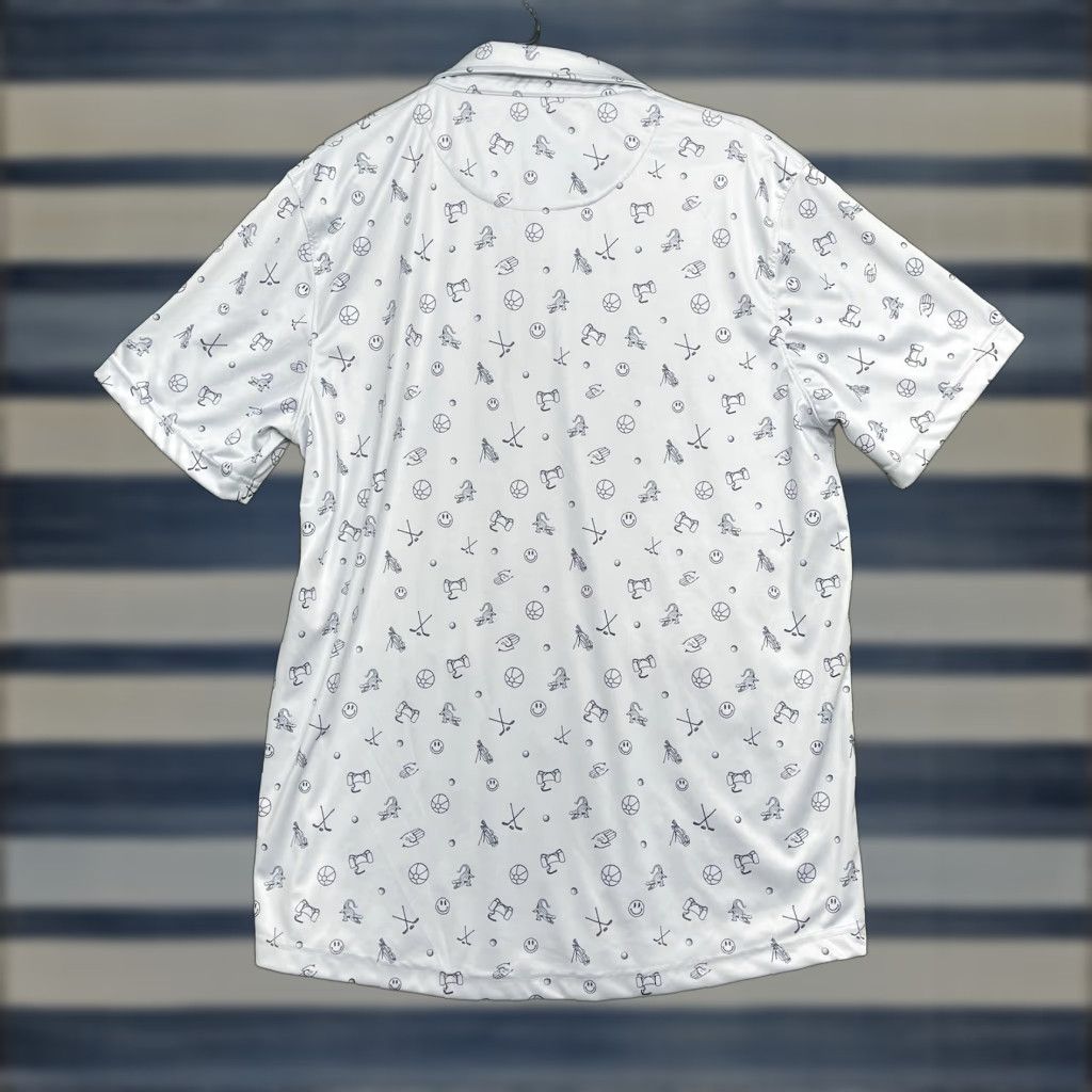Vintage VINTAGE Swannies Polo Shirt Mens XL The Goat White Performance Golf Outdoor Tech AOP Size US XL / EU 56 / 4 - 1 Thumbnail