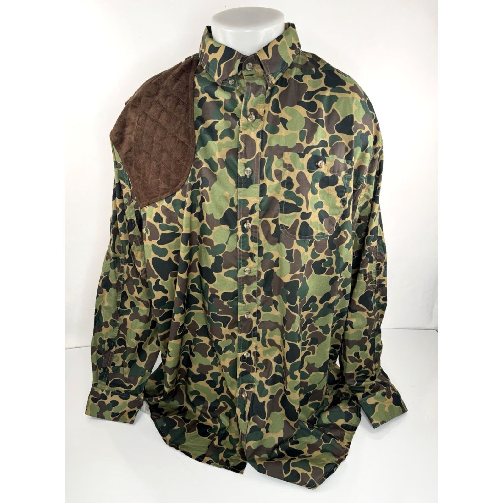 Vintage Kevins Plantation Padded Shoulder Camouflage 2XL Tall Hunting Shirt EXCELLENT Size US XXL / EU 58 / 5 - 2 Thumbnail