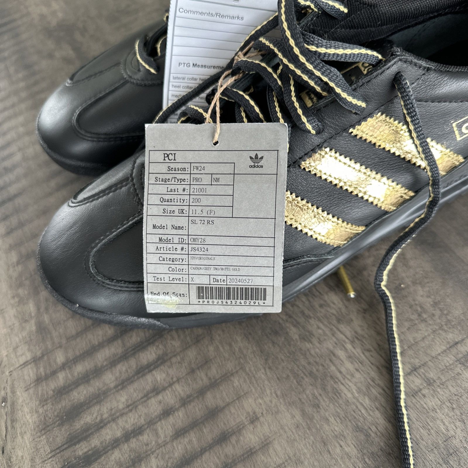 Adidas SL72 RS Carbone Matte Gold Paris 1of200 Size US 13 / EU 46 - 2 Thumbnail