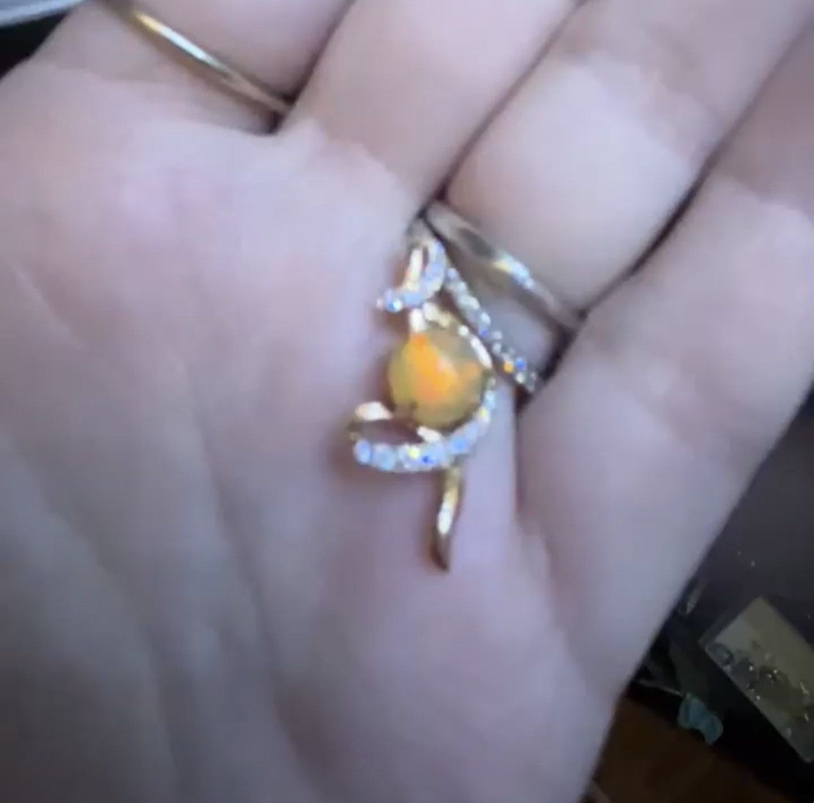 Other LeVian 14KT Rose Gold Fire Opal & Diamond Pendant / Necklace Size ONE SIZE - 4 Thumbnail