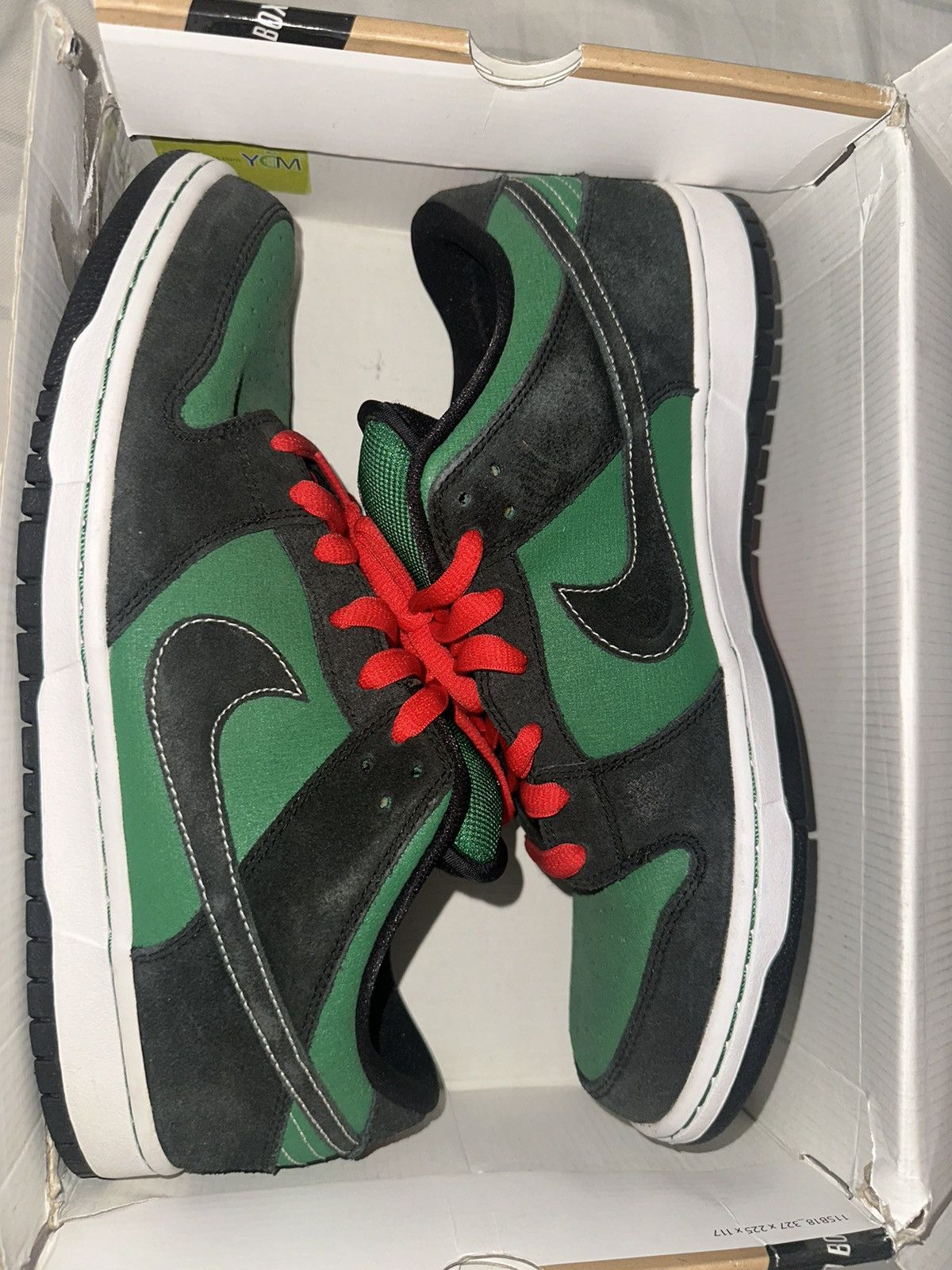 Nike Nike Dunk SB Low Pine Green Black Atomic Red Size US 12 / EU 45 - 2 Thumbnail